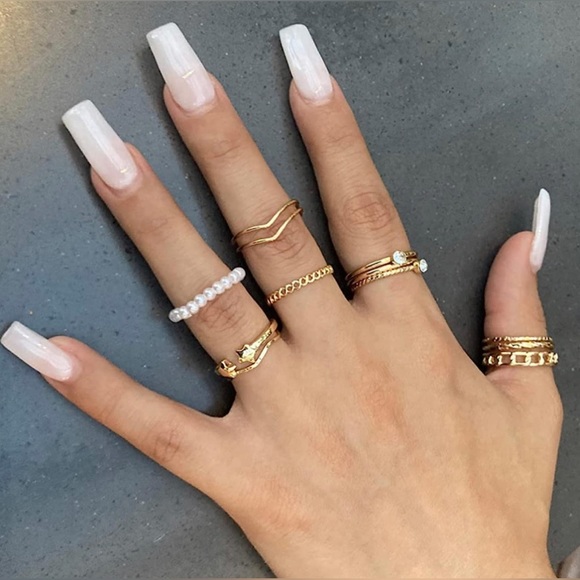 Milacolato 61Pcs Set Di Anelli Gotici Per Donna Boho Vintage Knuckle